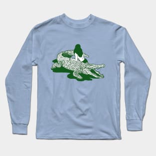 Aligator Gril Popart Hipster Urban Style Long Sleeve T-Shirt